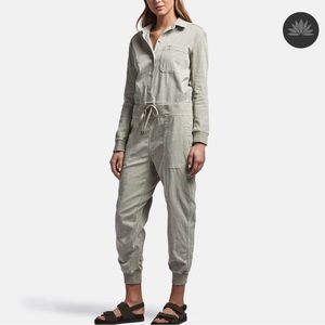 James Perse mixed media jumpsuit